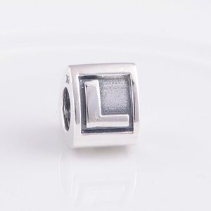 Pandora silver sterling initial L charm